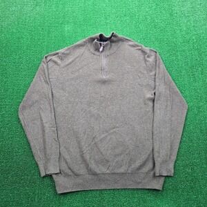 Wilkens Bros Heritage Collection Sweater Mens Large Olive Quarter Zip Pullover